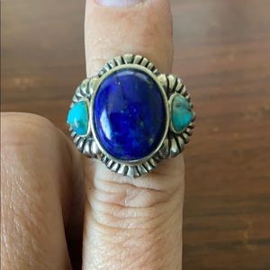 Turquoise & Lapis Ring